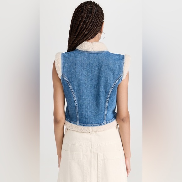 NWT LE JEAN Gracie Sherpa Vest - Picture 8 of 14